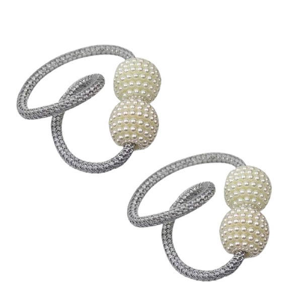 Luxury Pearl Curtain Tieback Rope | Magnetic Curtain Holder (Pack of 2)